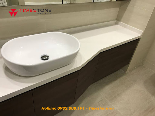 3 ưu điểm khi dùng đá nhân tạo gốc thạch anh làm lavabo