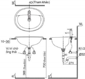 Lavabo âm bàn nên được lắp đặt như thế nào?